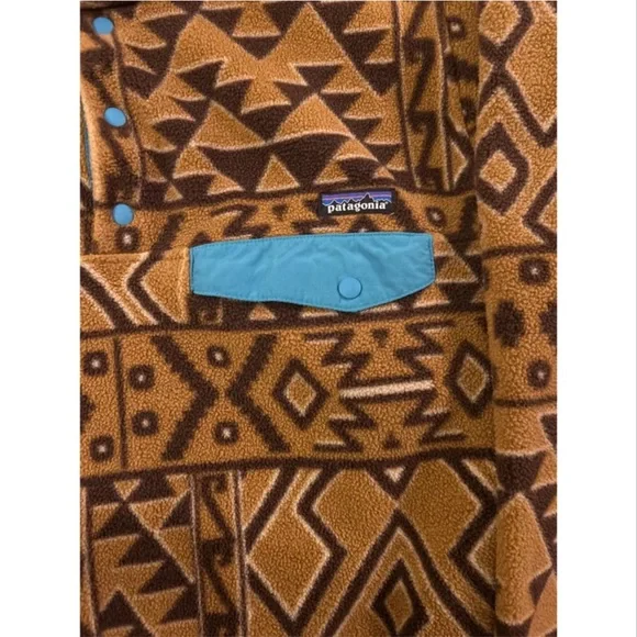 Vintage 2000’s Patagonia Synchilla Snap-T - Abstract Yellow Design - Picture 9 of 9